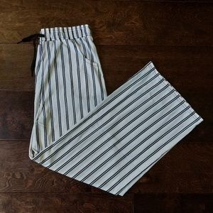 Black And White Striped Palazzo Pants